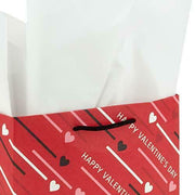 Hallmark Medium Valentines Day Gift Bags With Tissue Paper 3 Bags, Red With