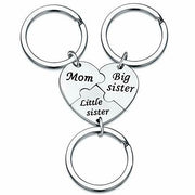 Yeeqin 3PCs/Set Mom Big Sister Little Sister Keychains Set Mother Daughters