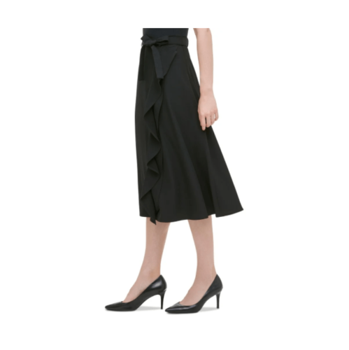 Calvin Klein Ruffled Faux-Wrap Skirt