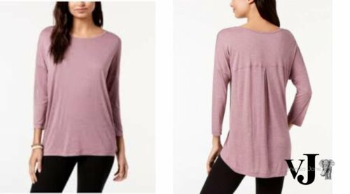 Ideology Drop-Shoulder Pleated Back Long-Sleeve T-Shirt