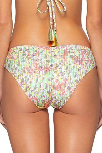 Becca WomensCall of the Wild Reversible Hipster Bikini Bottoms, Size Large