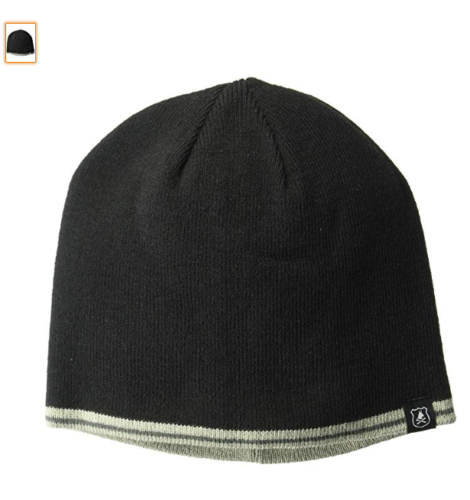 Mens Nick Graham Striped Edge Beanie, Black OS