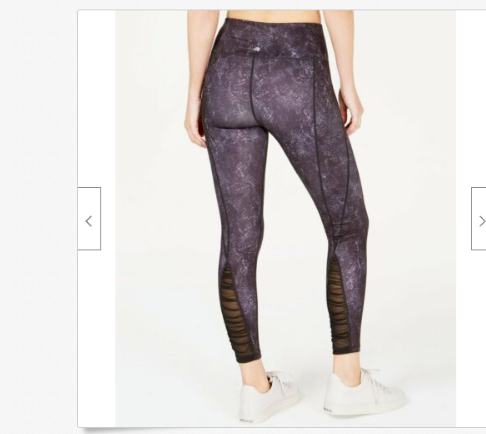 Ideology Printed Ankle Leggings ,Tonal Snakeskin