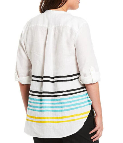 Lauren Ralph Lauren Plus Size Striped Linen Tunic, Size 2X