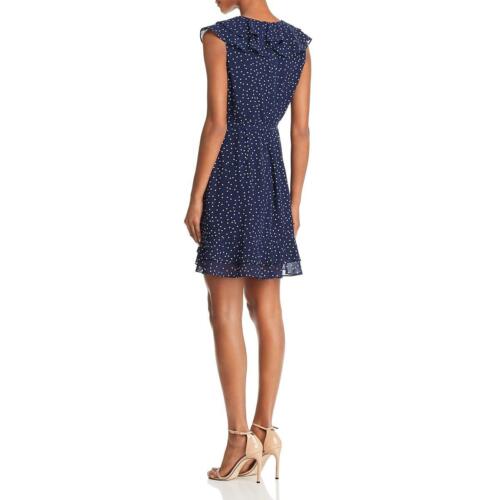 Bardot Womens Polka Dot Ruffled Cocktail Dress, Size 8/Medium