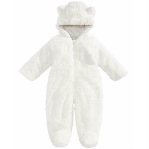 First Impressions Baby Hooded Footed Faux Sherpa Bunting Snowsuit Vanessa Jane