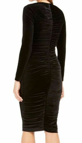 Bardot Womens Velvet Ruched Party Dress,Size XS