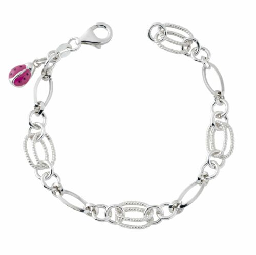 Linked Jewelry Add a Little Luck Double Link Bracelet/Silver