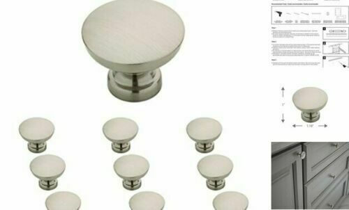 Franklin Brass P29523K-SN-B Flat Top Round Knob 1-3/16 (30mm) Satin Nickel 10pk