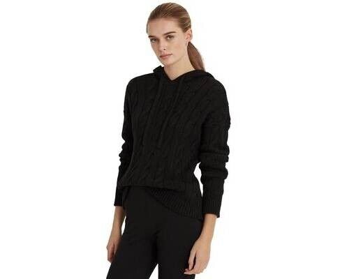 Lauren Ralph Lauren Cable-Knit Cotton Hoodie Sweater