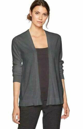 Sag Harbor Womens Long Stitch On Sleeves Open Front Cardigan