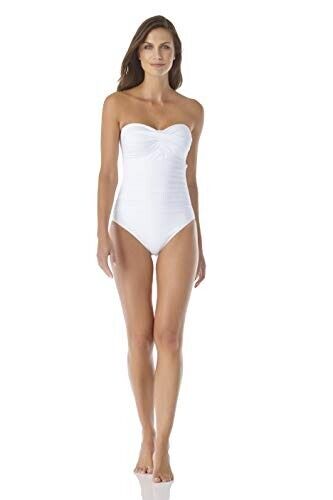 Anne Cole Twist Front Strapless One-Piece