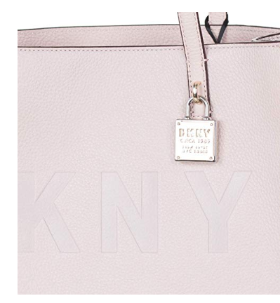 DKNY Commuter Pebble Leather Logo Tote-Lavender