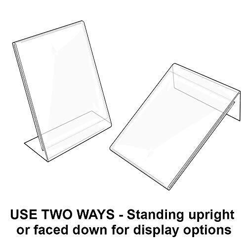 Azar Displays 112716, L Shaped Acrylic Sign HLR, 7W X 11H, 10pk