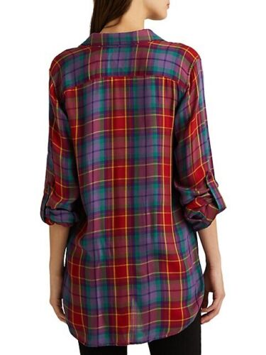 Lauren Ralph Lauren Plaid Roll-Tab-Sleeve Twill Shirt