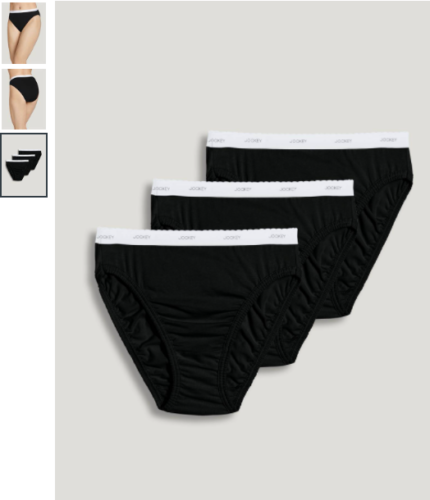 Jockey Elance Breathe Hipster Underwear 3 Pack, Black Size 6 – Vanessa Jane