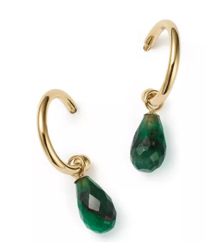 Saks Fifth Avenue Women's Emerald and 14K Gold Drop Earrings