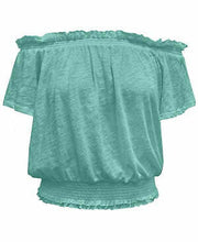 Inc International Concepts Cotton Smocked Peasant Top