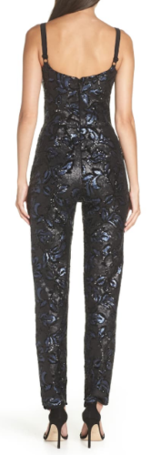 Dress the Population Women's Chloe Sequin Jumpsuit, Size Small