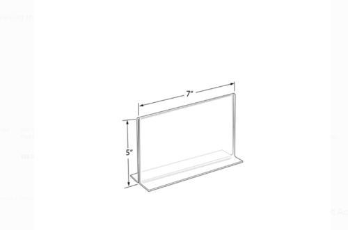 Azar Displays 152723 7 by 5-Inch Height Double-Foot Acrylic Sign Holder, 10-Pack