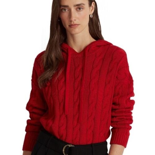 Lauren Ralph Lauren Cable-Knit Cotton Hoodie Sweater