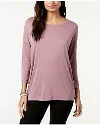 Ideology Drop-Shoulder Pleated Back Long-Sleeve T-Shirt