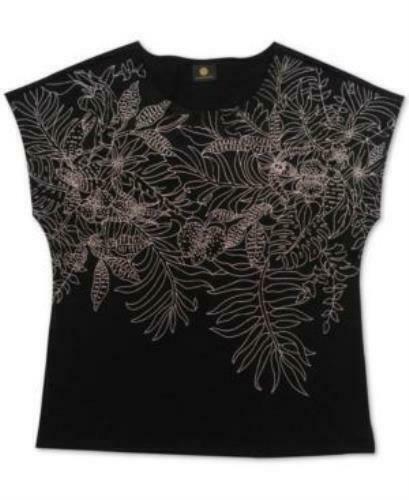 Jm Collection Embroidered Top