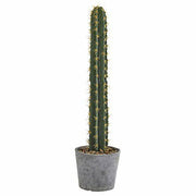 Nearly Natural Artificial Plant Cactus 41 in Green Indoor Stone Planter Base