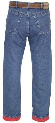 Wrangler Rugged Wear Mens Woodland Thermal Jean, Stonewashed Denim, 38x30