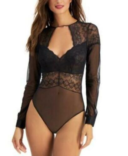 Inc Sheer Lace Thong Bodysuit