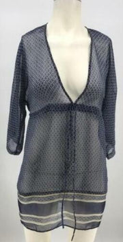 NY & Co Women Polyester 3/4 Sleeve Sheer Tunic Blouse