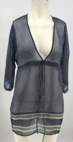 NY & Co Women Polyester 3/4 Sleeve Sheer Tunic Blouse, Choose Sz/Color