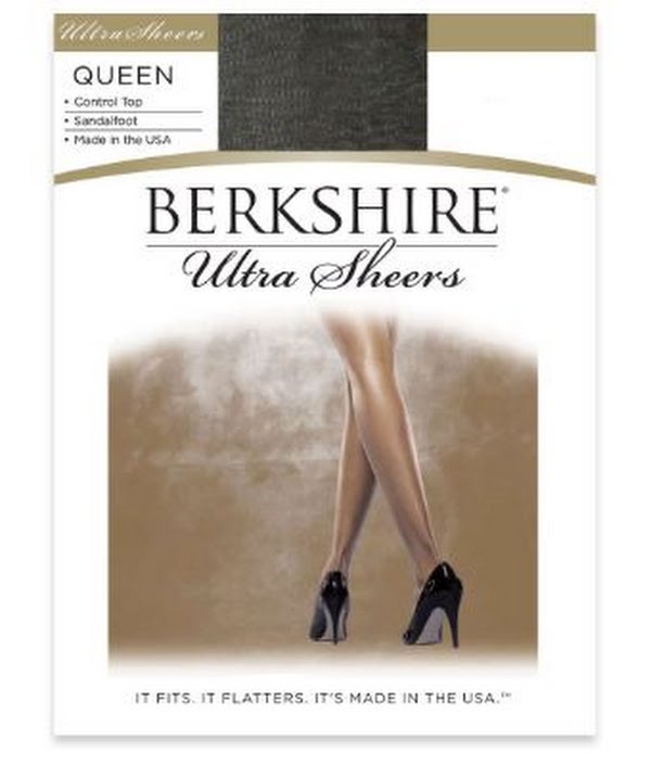 Berkshire Plus-Size Queen Ultra Sheer Control Top Pantyhose: 5x-6x/Black