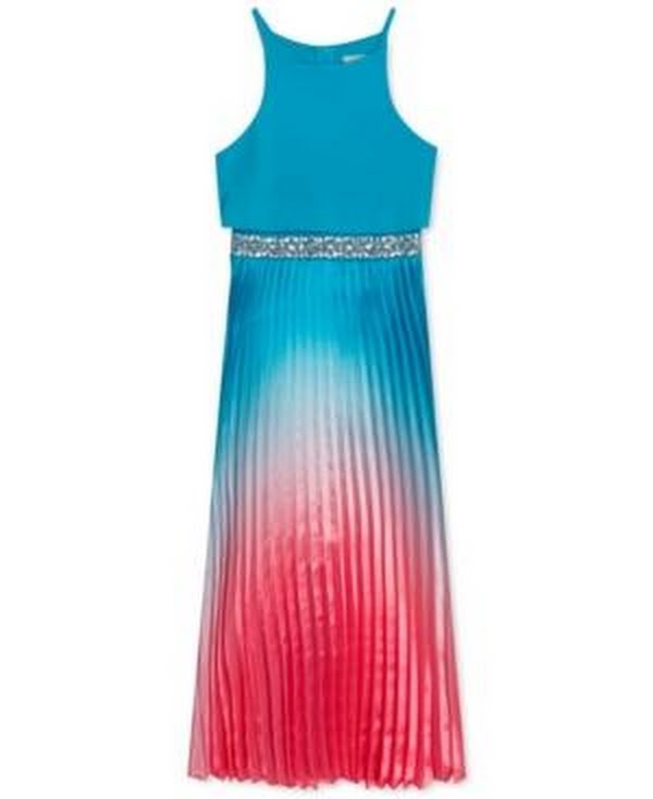 Rare Editions Girls Ombre Pleated Charmeuse Dress Vanessa Jane Rare Editions Girls Ombre Pleated Charmeuse Dress Vanessa Jane