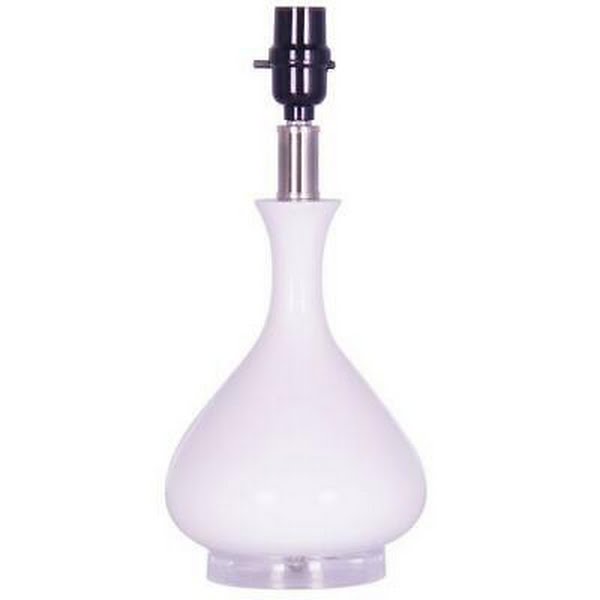 Hampton Bay White and Acrylic Tear Drop Accent Lamp Base