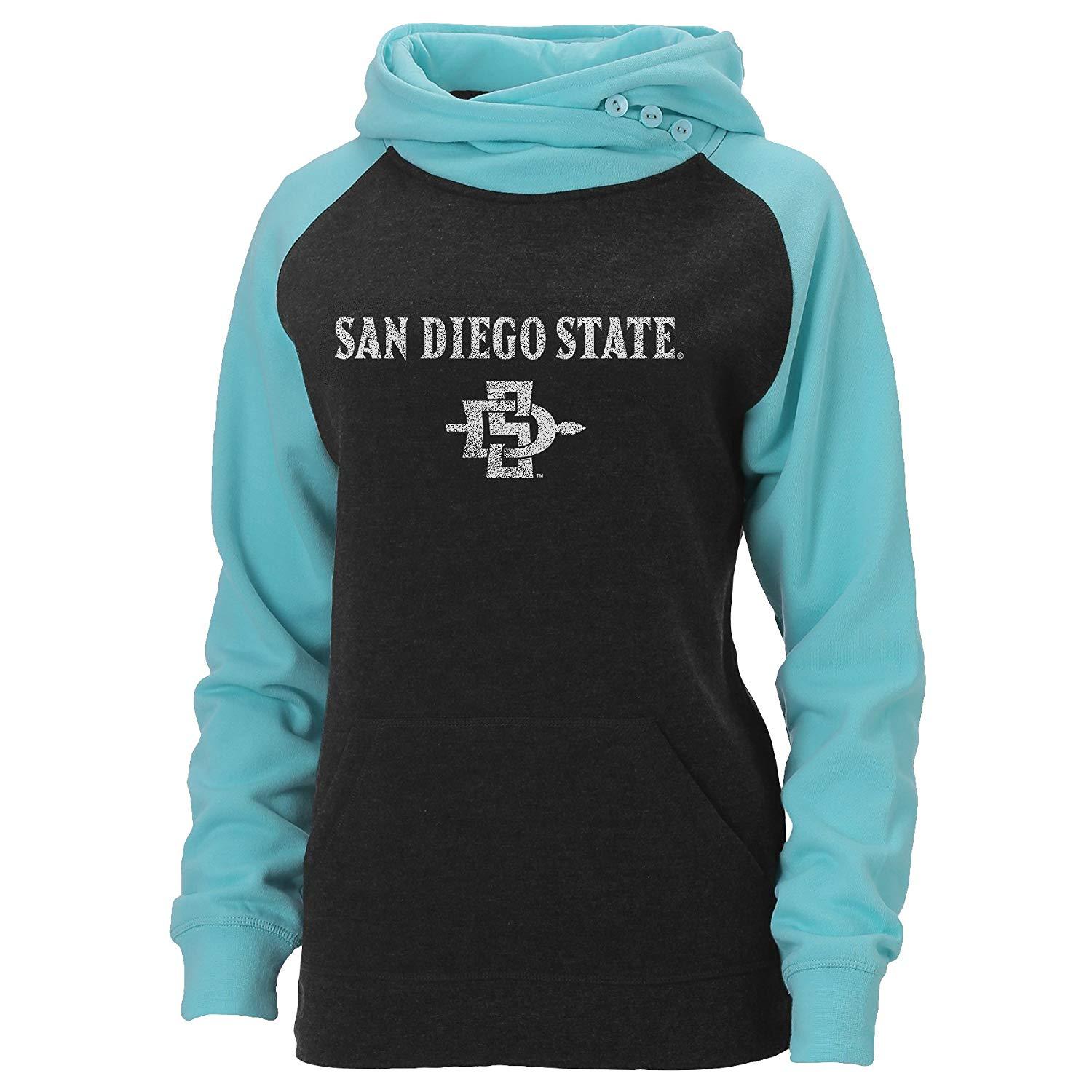 San Diego Adult-Women W Asym Redux Hood, Charcoal Surf Heather, Medium