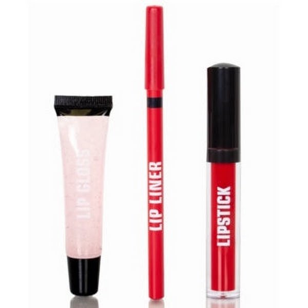 Color Riot 3 Piece Lip Kit, Red Lip Color