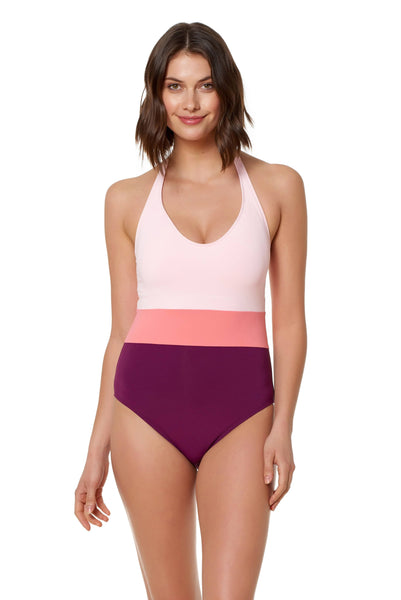 Bleu by Rod Beattie Colorblocked One Piece Swimsuit Women's Swimsuit