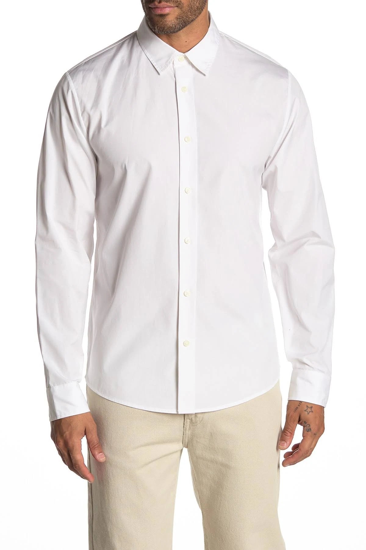 Vince Mens Reverse Placket Sport Button Down Shirt