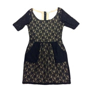 Silence + Noise Intersection Black Lace Dress, Size Small