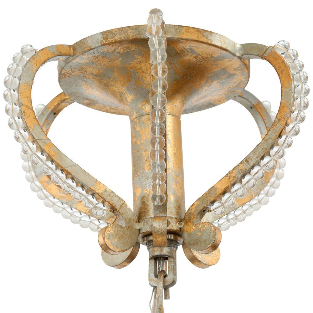 Hampton Bay Allure 8-Light 88-1/2 in. Hanging Silver and Gold Chandelier