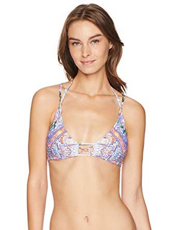 Nanette Lepore Women's Strappy Back Bralette Swimsuit Top,Size Medium