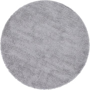Unique Loom Davos Shag Sterling 4 ft. x 4 ft. Round Area Rug