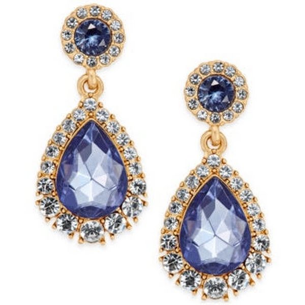 Charter Club Pave and Stone Drop Earrings