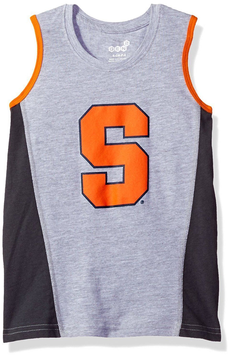 NCAA Syracuse Orange BoysTank Shirt, Small 4, Heather Grey