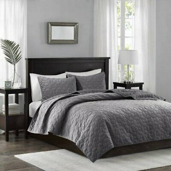 Madison Park Harper Faux Velvet Reversible 3 Piece Coverlet Set