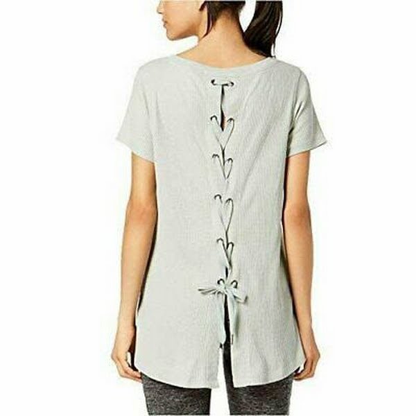 Calvin Klein Women's Performance Lace-Up-Back Top