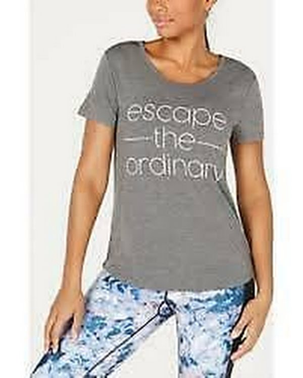 Ideology Escape the Ordinary Graphic V-Back T-Shirt, Size Large
