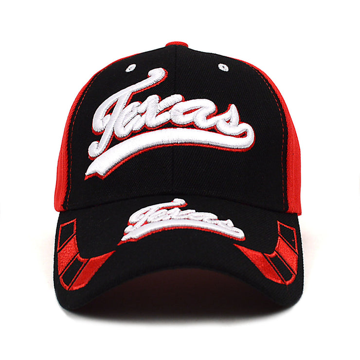 Texas Red & Black 3D Embroidered Baseball Cap, Hat