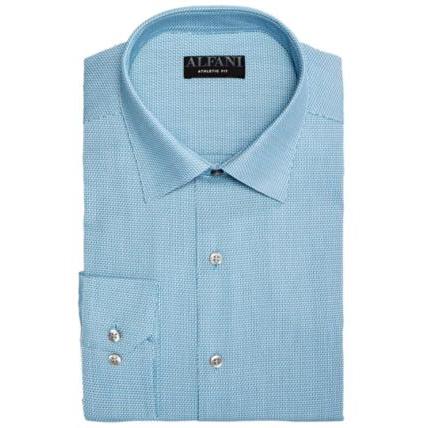 Alfatech by Alfani Mens Athletic Fit Dress Shirts